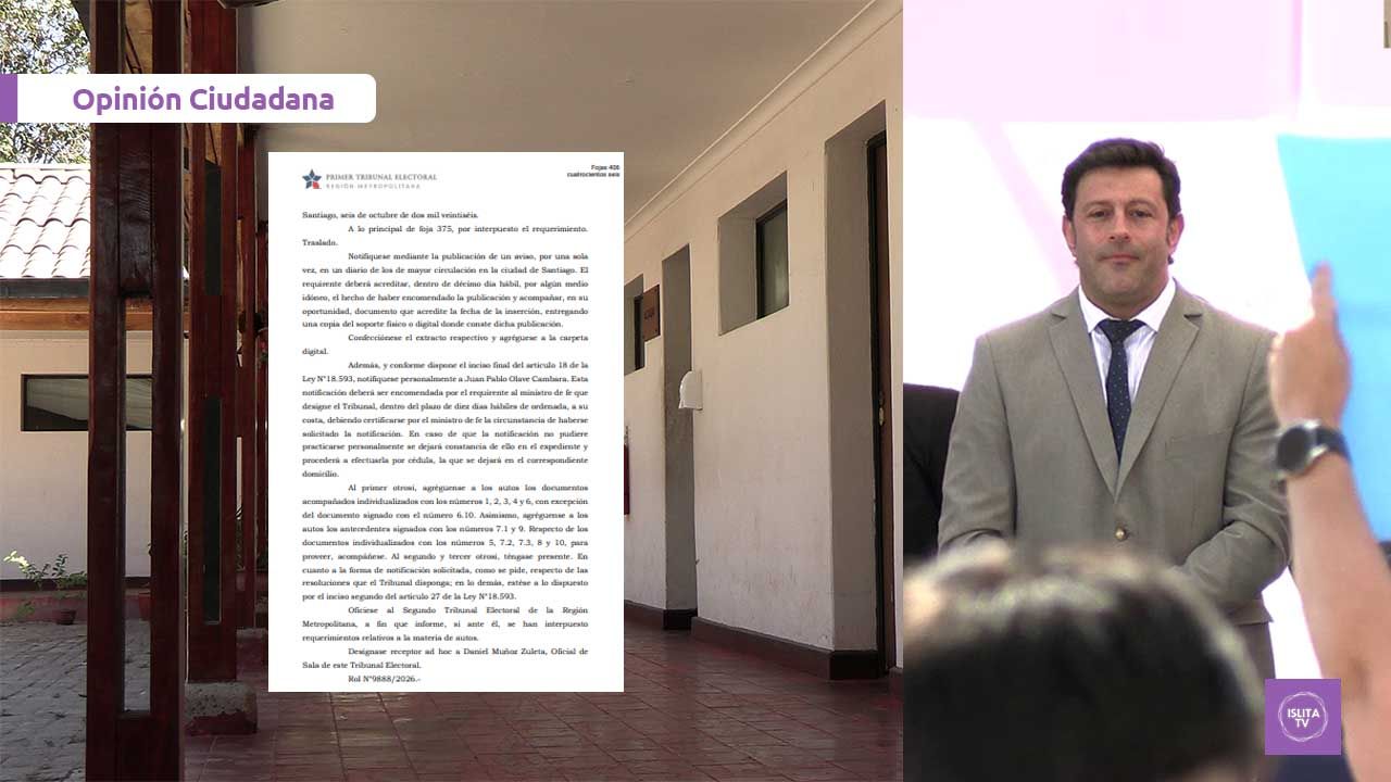 Tribunal Electoral da curso al requerimiento por “notable abandono de deberes” contra el alcalde Juan Pablo Olave: arriesga remoción e inhabilidad por cinco años