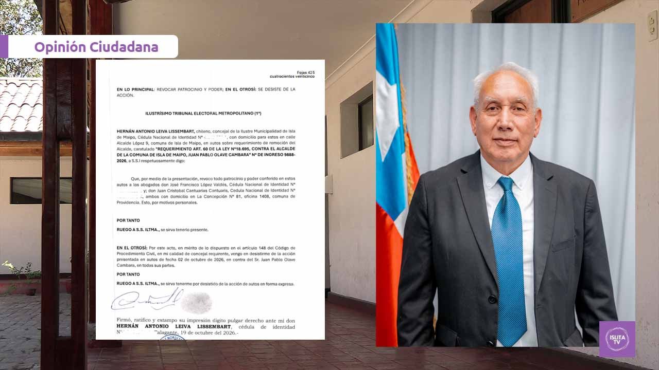 Concejal Hernán Leiva se desiste de requerimiento de remoción presentado contra el alcalde Olave